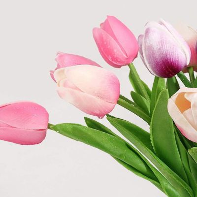 24 Pcs Real Touch Artificial Tulips Image 2