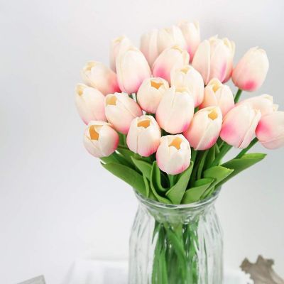 24 Pcs Real Touch Artificial Tulips Image 1