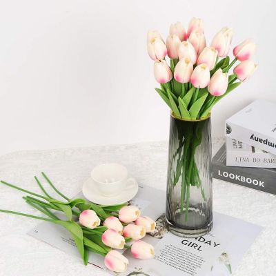 24 Pcs Real Touch Artificial Tulips Image 2