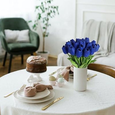 24 Pcs Real Touch Artificial Tulips Image 1