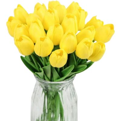 24 Pcs Real Touch Artificial Tulips Image 1