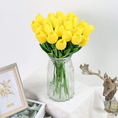24 Pcs Real Touch Artificial Tulips Image 2