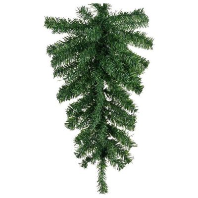 24" Pine Teardrop Swag, 55 Tips: Two-Tone Green Image 2