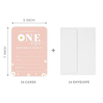 24 Retro Daisy Birthday Invitations Image 3