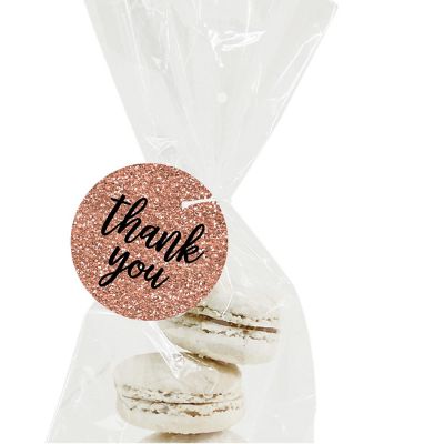 24 Rose Gold Script Black Thank You Image 1