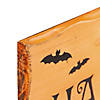 24" Wooden 'Happy Halloween' Wall Sign with Bats Image 2