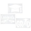 24" x 16" Graduation Icons Plastic Yard Stencils - 3 Pc. Image 1