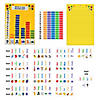24" x 36" Modular Bar Graph Yellow Nylon Pocket Chart -165 Pc. Image 1