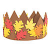 24" x 4 1/4" Fall Leaves Multicolor Faom Crown Craft Kit - Makes 12 Image 1