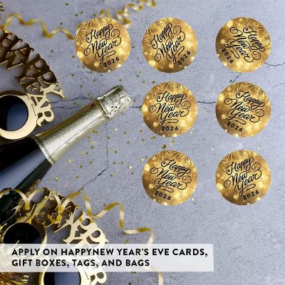 240 Pack Gold Fireworks Labels Image 1