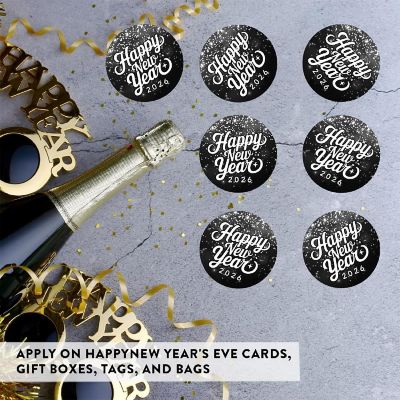 240 Pack Silver Sparkle Labels Image 1