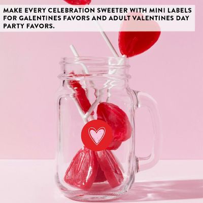 240 Valentines Choc Drop Red Pink Labels Image 3