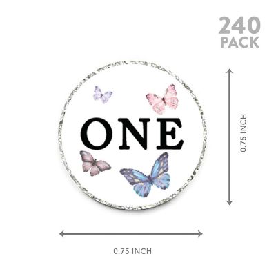 240PCS Butterfly Birthday Stickers Image 1