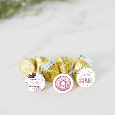 240PCS Donut Theme Birthday Sticker Image 1