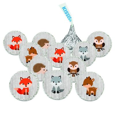240Pcs Gray Wood, Fox/ Deer/Owl/Hedgehog Image 1