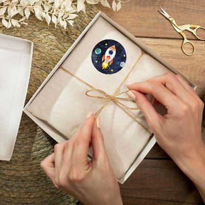 240PCS Outer Space Birthday Stickers Image 2
