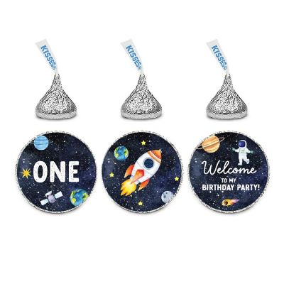 240PCS Outer Space Birthday Stickers Image 3