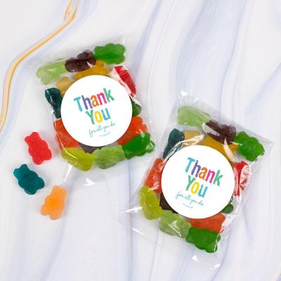 24ct Thank You Candy Favors with Gummi Bears (24 Pack) - Employee Appreciation Image 1