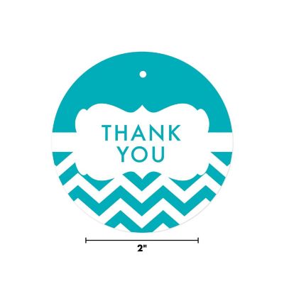 24PC Chevron Frame Aqua, Thank You Image 2
