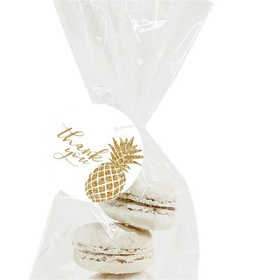 24PC Gold Glitter Pineapple, Thank You Image 1