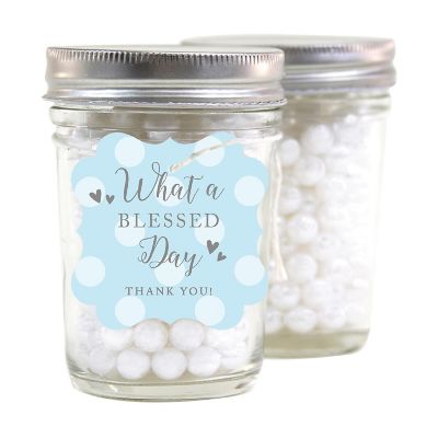 24Pcs Blue/Gray Baptism What a Blessed Image 2