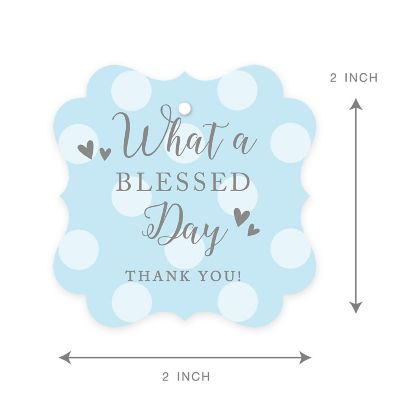 24Pcs Blue/Gray Baptism What a Blessed Image 3