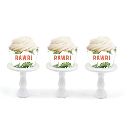 24Pcs Cupcake Wrappers, Rawr! Image 1