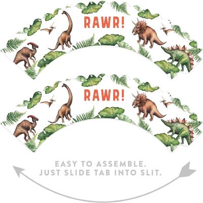 24Pcs Cupcake Wrappers, Rawr! Image 2