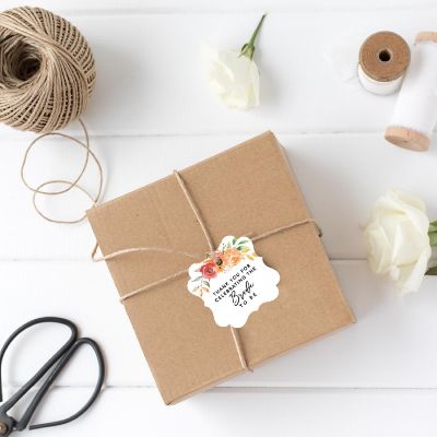 24PK Bride to Be Autumn Floral Frame Tag Image 1