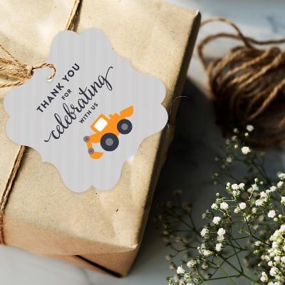 24PK Construction Digger Gift Tags Image 1