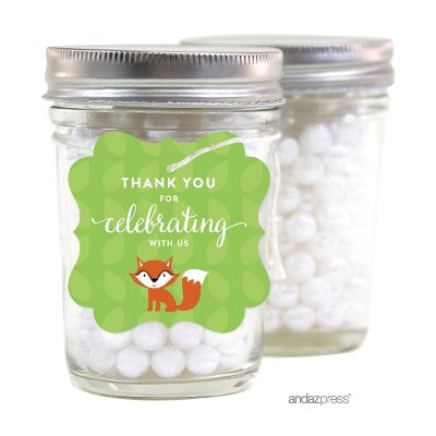 24PK Fox Gift Tag Thank You Celebrating Image 1