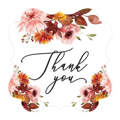 24PK Thank You Marsala Frame Gift Tags Image 3