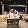 25 1/4" x 20 1/4" 3D Nativity Manger Grey Cardboard Stand-Up Image 1