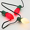 25-Count Opaque Red and White Candy Cane C7 Christmas Light Set  24ft Green Wire Image 1