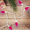 25 Count Pink LED C9 Christmas Lights  16 ft White Wire Image 1