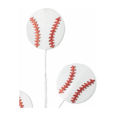 25" Glitter Baseballs Spray Image 2