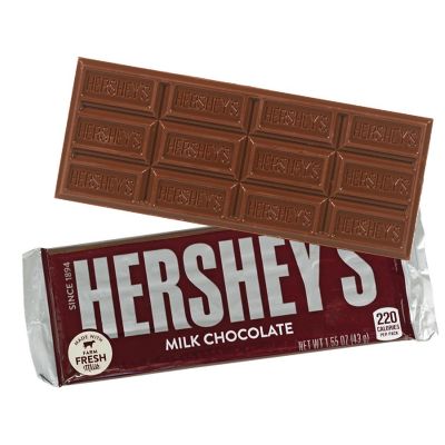 25 Pcs Hershey's Chocolate Bars Wrapped with Red Foil - 1.55oz Milk Chocolate Candy Bars - DIY Party Favors Image 1