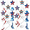 25" Prismatic Patriotic Star Hanging Swirls - 12 Pc. Image 1