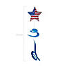 25" Prismatic Patriotic Star Hanging Swirls - 12 Pc. Image 1