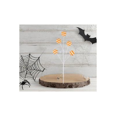 25" Velvet Striped Ball Spray: Candy Corn Image 3