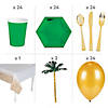 253 Pc. Metallic Tropical Party Tableware Kit for 24 Guests Image 1
