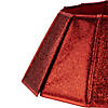 26" Glittery Red Fabric Hexagonal Christmas Tree Collar Image 2