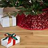 26" Red Sequins Hexagonal Christmas Tree Collar Image 1