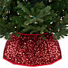 26" Red Sequins Hexagonal Christmas Tree Collar Image 4