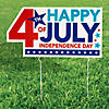 26" x 13 1/2" 4th of July Yard Sign Image 1