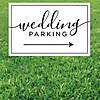 26" x 17" Double-Sided Wedding Script Parking Plastic Yard Sign Image 1