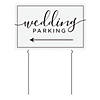 26" x 17" Double-Sided Wedding Script Parking Plastic Yard Sign Image 1