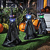 27 1/2" Light-Up LED Witch Pathway Yard Stakes Halloween Decoration Image 2