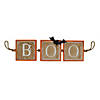 27.5" Beige and Orange BOO Halloween Hanging Banner Image 1