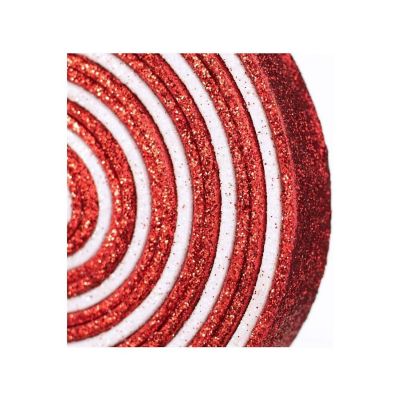 27" Glitter Lollipop Spray: Red &amp; White Image 1
